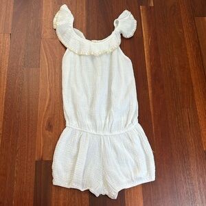 EBERJEY Muslin white romper size 10 girls